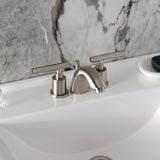 Manhattan Two-Handle 3-Hole Deck Mount Mini-Widespread Bathroom Faucet with Pop-Up Drain