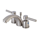 Concord Two-Handle 3-Hole Deck Mount Mini-Widespread Bathroom Faucet with Pop-Up Drain