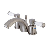 Paris Two-Handle 3-Hole Deck Mount Mini-Widespread Bathroom Faucet with Pop-Up Drain