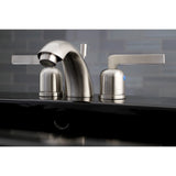 Centurion Two-Handle 3-Hole Deck Mount Mini-Widespread Bathroom Faucet with Pop-Up Drain