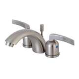 Centurion Two-Handle 3-Hole Deck Mount Mini-Widespread Bathroom Faucet with Pop-Up Drain