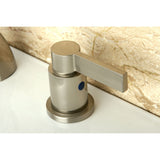 NuvoFusion Two-Handle 3-Hole Deck Mount Mini-Widespread Bathroom Faucet with Pop-Up Drain