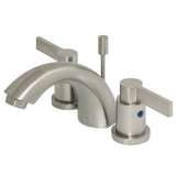 NuvoFusion Two-Handle 3-Hole Deck Mount Mini-Widespread Bathroom Faucet with Pop-Up Drain