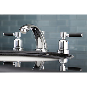 Kaiser Two-Handle 3-Hole Deck Mount Widespread Bathroom Faucet with Retail Pop-Up Drain