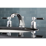 Kaiser Two-Handle 3-Hole Deck Mount Widespread Bathroom Faucet with Retail Pop-Up Drain