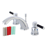 Kaiser Two-Handle 3-Hole Deck Mount Widespread Bathroom Faucet with Retail Pop-Up Drain