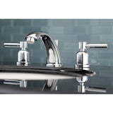 Concord Two-Handle 3-Hole Deck Mount Widespread Bathroom Faucet with Retail Pop-Up Drain