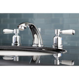 Paris Two-Handle 3-Hole Deck Mount Widespread Bathroom Faucet with Retail Pop-Up Drain