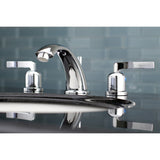 Centurion Two-Handle 3-Hole Deck Mount Widespread Bathroom Faucet with Retail Pop-Up Drain