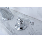 Royale Two-Handle 3-Hole Deck Mount Widespread Bathroom Faucet with Retail Pop-Up Drain