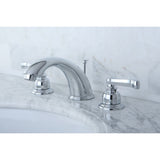 Royale Two-Handle 3-Hole Deck Mount Widespread Bathroom Faucet with Retail Pop-Up Drain