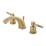 Concord Two-Handle 3-Hole Deck Mount Widespread Bathroom Faucet with Retail Pop-Up Drain