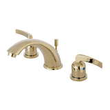 Centurion Two-Handle 3-Hole Deck Mount Widespread Bathroom Faucet with Retail Pop-Up Drain