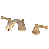 Royale Two-Handle 3-Hole Deck Mount Widespread Bathroom Faucet with Retail Pop-Up Drain