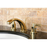 NuvoFusion Two-Handle 3-Hole Deck Mount Widespread Bathroom Faucet with Retail Pop-Up Drain