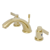 NuvoFusion Two-Handle 3-Hole Deck Mount Widespread Bathroom Faucet with Retail Pop-Up Drain