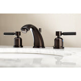 Kaiser Two-Handle 3-Hole Deck Mount Widespread Bathroom Faucet with Retail Pop-Up Drain