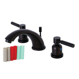 Kaiser Two-Handle 3-Hole Deck Mount Widespread Bathroom Faucet with Retail Pop-Up Drain