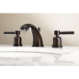 Concord Two-Handle 3-Hole Deck Mount Widespread Bathroom Faucet with Retail Pop-Up Drain