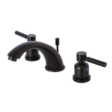 Concord Two-Handle 3-Hole Deck Mount Widespread Bathroom Faucet with Retail Pop-Up Drain