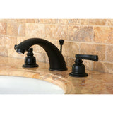 Royale Two-Handle 3-Hole Deck Mount Widespread Bathroom Faucet with Retail Pop-Up Drain