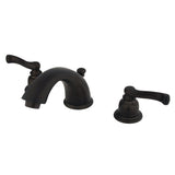 Royale Two-Handle 3-Hole Deck Mount Widespread Bathroom Faucet with Retail Pop-Up Drain