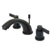 NuvoFusion Two-Handle 3-Hole Deck Mount Widespread Bathroom Faucet with Retail Pop-Up Drain