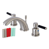 Kaiser Two-Handle 3-Hole Deck Mount Widespread Bathroom Faucet with Retail Pop-Up Drain