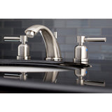 Concord Two-Handle 3-Hole Deck Mount Widespread Bathroom Faucet with Retail Pop-Up Drain