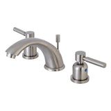 Concord Two-Handle 3-Hole Deck Mount Widespread Bathroom Faucet with Retail Pop-Up Drain