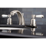 Paris Two-Handle 3-Hole Deck Mount Widespread Bathroom Faucet with Retail Pop-Up Drain