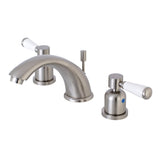 Paris Two-Handle 3-Hole Deck Mount Widespread Bathroom Faucet with Retail Pop-Up Drain