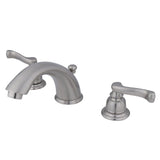 Royale Two-Handle 3-Hole Deck Mount Widespread Bathroom Faucet with Retail Pop-Up Drain