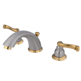 Royale Two-Handle 3-Hole Deck Mount Widespread Bathroom Faucet with Retail Pop-Up Drain