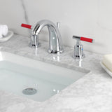 Kaiser Two-Handle 3-Hole Deck Mount Widespread Bathroom Faucet with Retail Pop-Up Drain