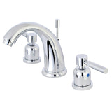 Concord Two-Handle 3-Hole Deck Mount Widespread Bathroom Faucet with Retail Pop-Up Drain