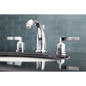 Centurion Two-Handle 3-Hole Deck Mount Widespread Bathroom Faucet with Retail Pop-Up Drain