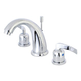 Centurion Two-Handle 3-Hole Deck Mount Widespread Bathroom Faucet with Retail Pop-Up Drain