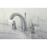 NuvoFusion Two-Handle 3-Hole Deck Mount Widespread Bathroom Faucet with Retail Pop-Up Drain