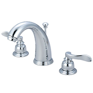 NuWave French Two-Handle 3-Hole Deck Mount Widespread Bathroom Faucet with Retail Pop-Up Drain