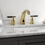 Kaiser Two-Handle 3-Hole Deck Mount Widespread Bathroom Faucet with Retail Pop-Up Drain