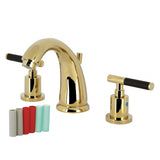 Kaiser Two-Handle 3-Hole Deck Mount Widespread Bathroom Faucet with Retail Pop-Up Drain