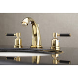 Kaiser Two-Handle 3-Hole Deck Mount Widespread Bathroom Faucet with Retail Pop-Up Drain