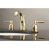 Concord Two-Handle 3-Hole Deck Mount Widespread Bathroom Faucet with Retail Pop-Up Drain