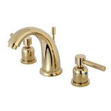 Concord Two-Handle 3-Hole Deck Mount Widespread Bathroom Faucet with Retail Pop-Up Drain