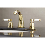 Paris Two-Handle 3-Hole Deck Mount Widespread Bathroom Faucet with Retail Pop-Up Drain