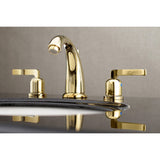 Centurion Two-Handle 3-Hole Deck Mount Widespread Bathroom Faucet with Retail Pop-Up Drain