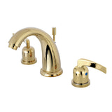 Centurion Two-Handle 3-Hole Deck Mount Widespread Bathroom Faucet with Retail Pop-Up Drain