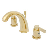 NuvoFusion Two-Handle 3-Hole Deck Mount Widespread Bathroom Faucet with Retail Pop-Up Drain