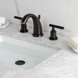 Kaiser Two-Handle 3-Hole Deck Mount Widespread Bathroom Faucet with Retail Pop-Up Drain